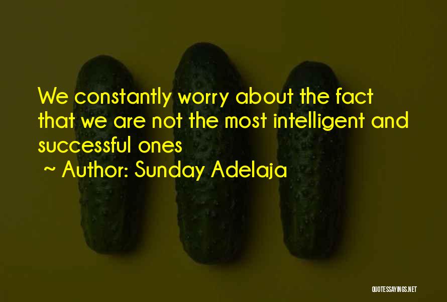 Sunday Adelaja Quotes: We Constantly Worry About The Fact That We Are Not The Most Intelligent And Successful Ones