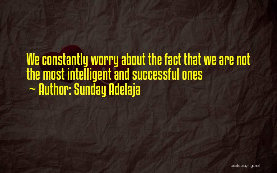 Sunday Adelaja Quotes: We Constantly Worry About The Fact That We Are Not The Most Intelligent And Successful Ones