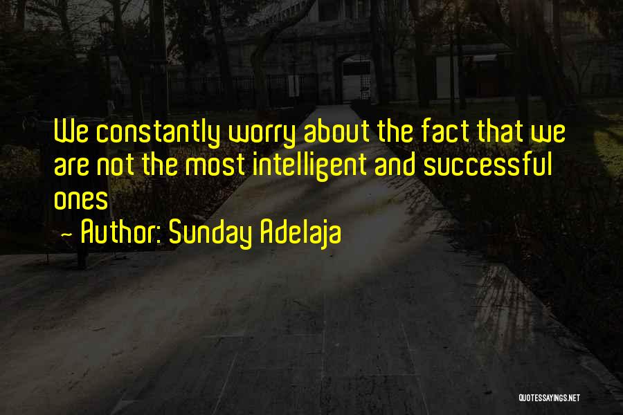 Sunday Adelaja Quotes: We Constantly Worry About The Fact That We Are Not The Most Intelligent And Successful Ones