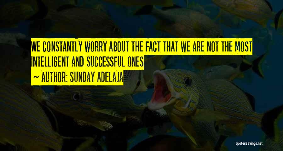 Sunday Adelaja Quotes: We Constantly Worry About The Fact That We Are Not The Most Intelligent And Successful Ones