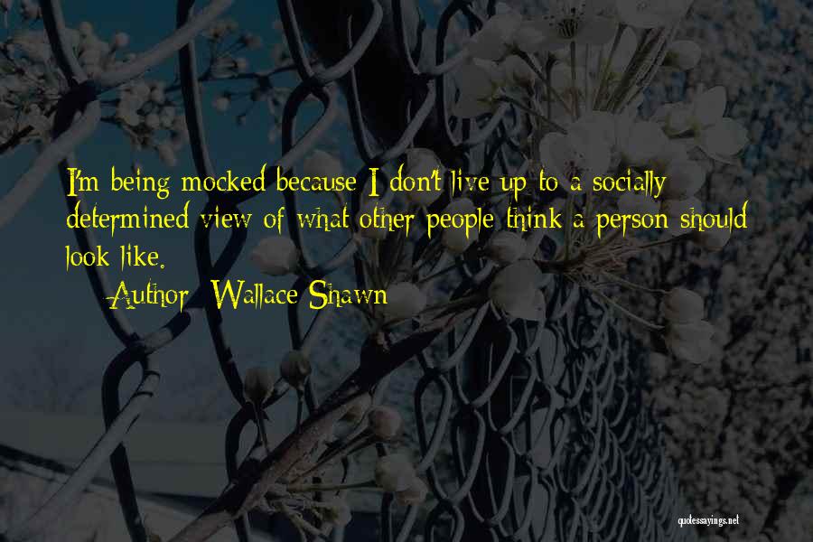 Wallace Shawn Quotes: I'm Being Mocked Because I Don't Live Up To A Socially Determined View Of What Other People Think A Person