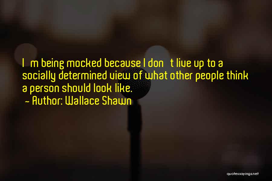 Wallace Shawn Quotes: I'm Being Mocked Because I Don't Live Up To A Socially Determined View Of What Other People Think A Person