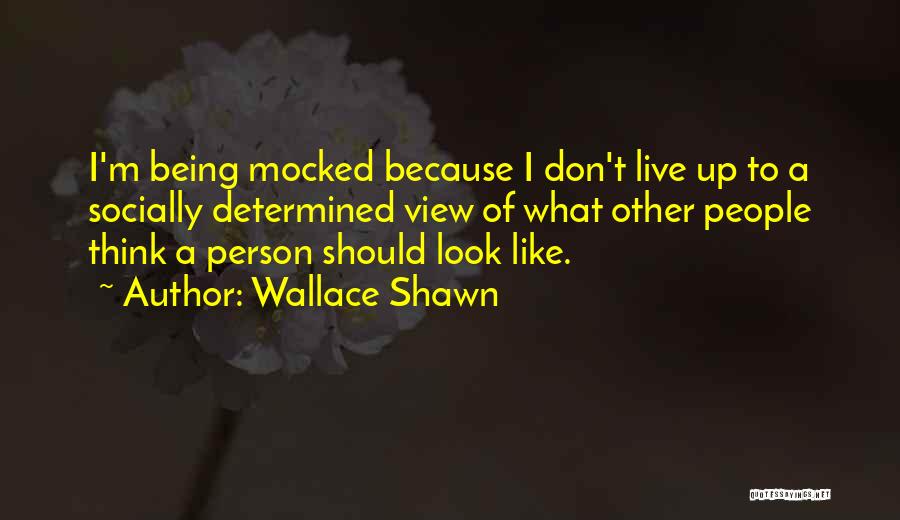 Wallace Shawn Quotes: I'm Being Mocked Because I Don't Live Up To A Socially Determined View Of What Other People Think A Person