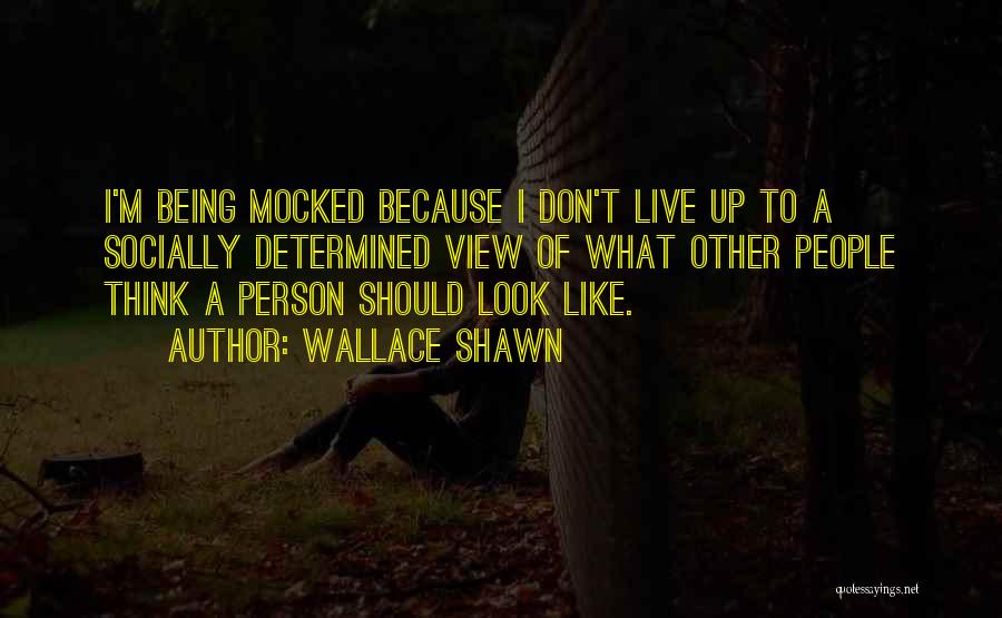 Wallace Shawn Quotes: I'm Being Mocked Because I Don't Live Up To A Socially Determined View Of What Other People Think A Person