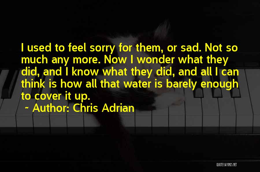 Chris Adrian Quotes: I Used To Feel Sorry For Them, Or Sad. Not So Much Any More. Now I Wonder What They Did,