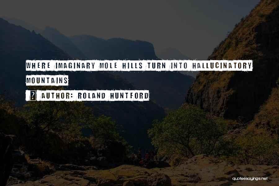 Roland Huntford Quotes: Where Imaginary Mole Hills Turn Into Hallucinatory Mountains