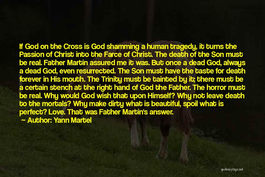 Yann Martel Quotes: If God On The Cross Is God Shamming A Human Tragedy, It Turns The Passion Of Christ Into The Farce
