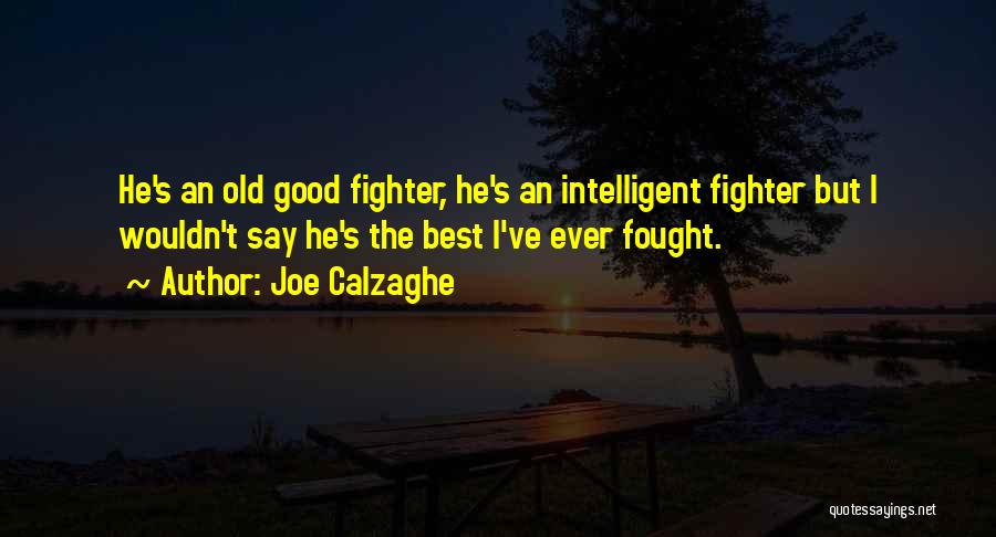 Joe Calzaghe Quotes: He's An Old Good Fighter, He's An Intelligent Fighter But I Wouldn't Say He's The Best I've Ever Fought.