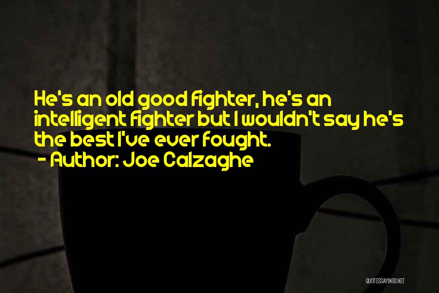 Joe Calzaghe Quotes: He's An Old Good Fighter, He's An Intelligent Fighter But I Wouldn't Say He's The Best I've Ever Fought.