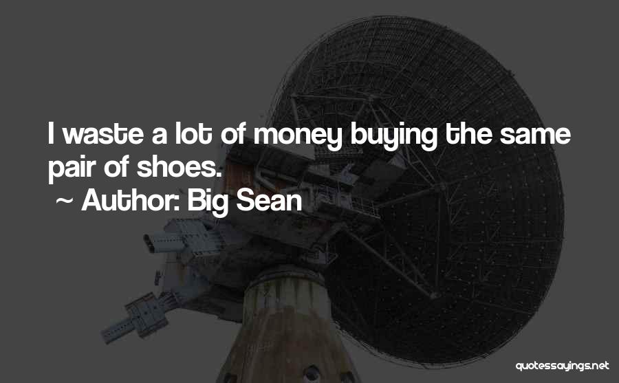 Big Sean Quotes: I Waste A Lot Of Money Buying The Same Pair Of Shoes.