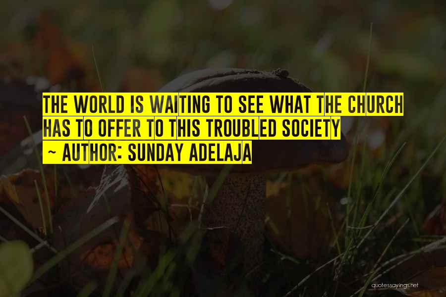 Sunday Adelaja Quotes: The World Is Waiting To See What The Church Has To Offer To This Troubled Society