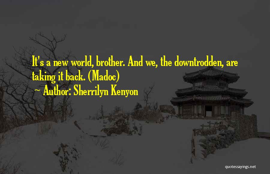 Sherrilyn Kenyon Quotes: It's A New World, Brother. And We, The Downtrodden, Are Taking It Back. (madoc)