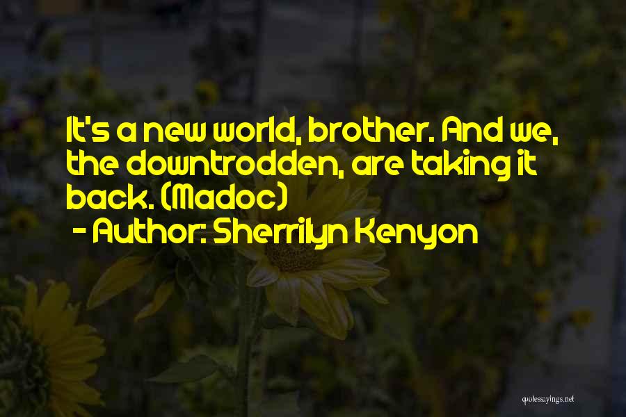 Sherrilyn Kenyon Quotes: It's A New World, Brother. And We, The Downtrodden, Are Taking It Back. (madoc)