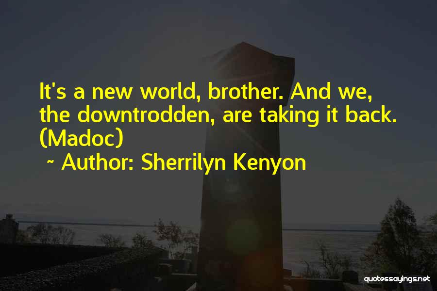 Sherrilyn Kenyon Quotes: It's A New World, Brother. And We, The Downtrodden, Are Taking It Back. (madoc)