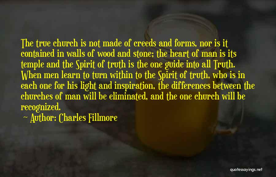Charles Fillmore Quotes: The True Church Is Not Made Of Creeds And Forms, Nor Is It Contained In Walls Of Wood And Stone;