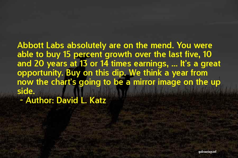 David L. Katz Quotes: Abbott Labs Absolutely Are On The Mend. You Were Able To Buy 15 Percent Growth Over The Last Five, 10