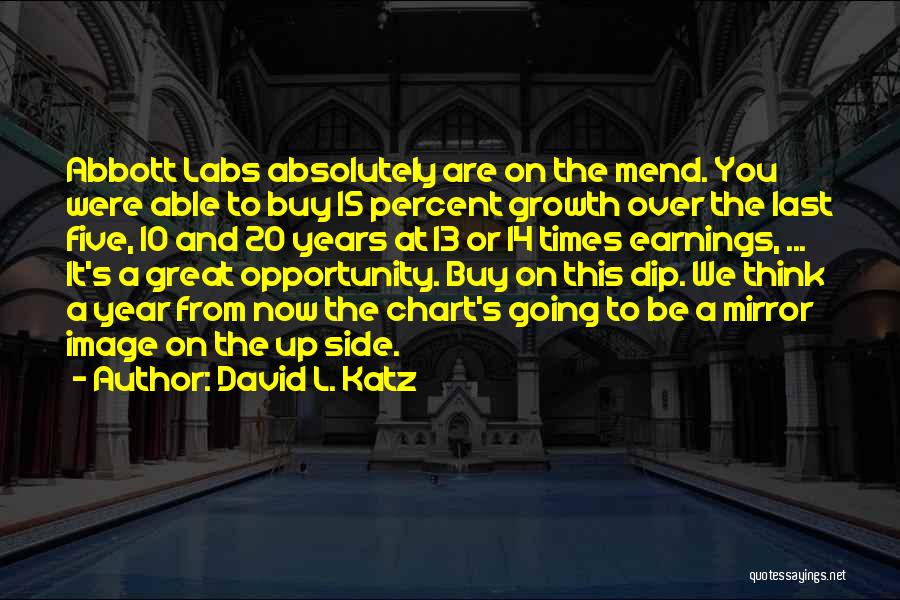 David L. Katz Quotes: Abbott Labs Absolutely Are On The Mend. You Were Able To Buy 15 Percent Growth Over The Last Five, 10