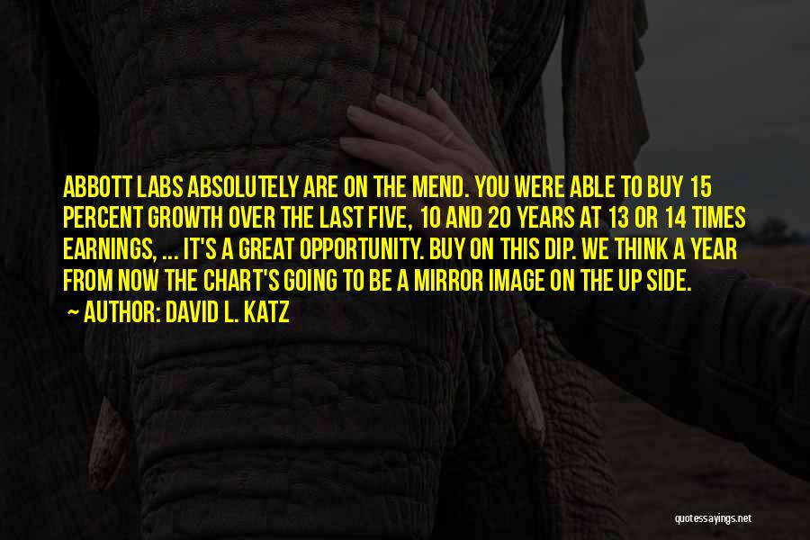 David L. Katz Quotes: Abbott Labs Absolutely Are On The Mend. You Were Able To Buy 15 Percent Growth Over The Last Five, 10