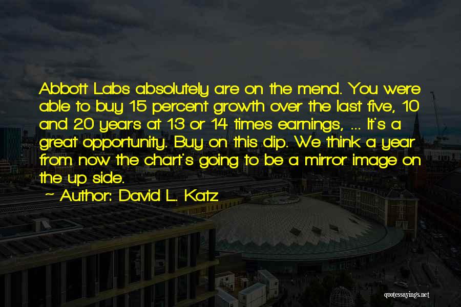 David L. Katz Quotes: Abbott Labs Absolutely Are On The Mend. You Were Able To Buy 15 Percent Growth Over The Last Five, 10