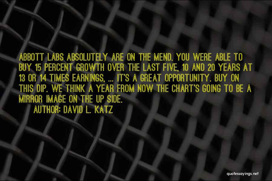 David L. Katz Quotes: Abbott Labs Absolutely Are On The Mend. You Were Able To Buy 15 Percent Growth Over The Last Five, 10