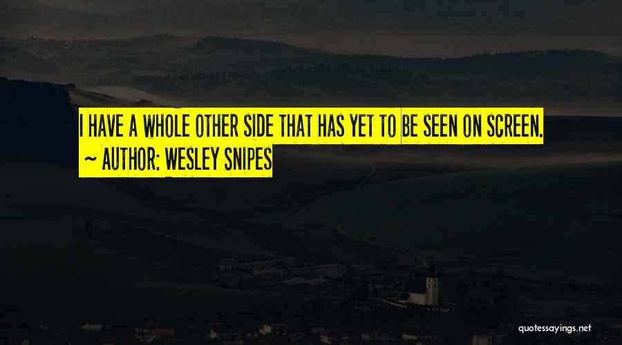 Wesley Snipes Quotes: I Have A Whole Other Side That Has Yet To Be Seen On Screen.