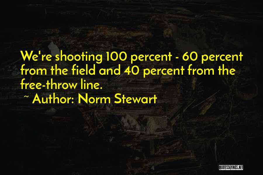 Norm Stewart Quotes: We're Shooting 100 Percent - 60 Percent From The Field And 40 Percent From The Free-throw Line.