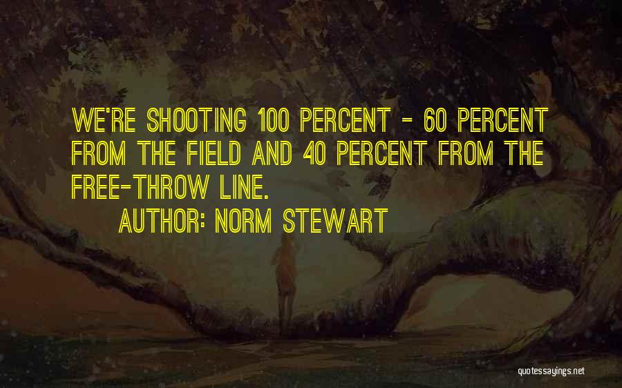 Norm Stewart Quotes: We're Shooting 100 Percent - 60 Percent From The Field And 40 Percent From The Free-throw Line.
