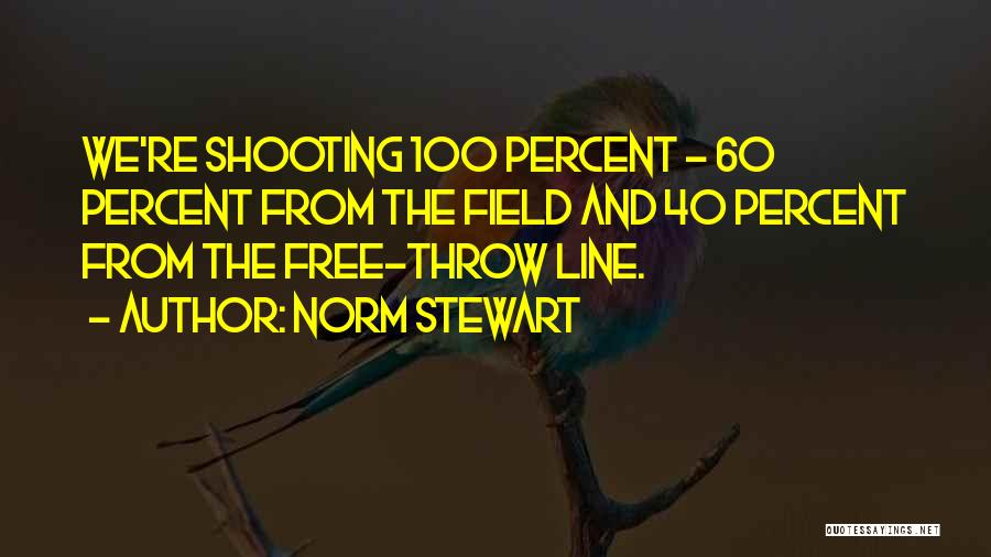 Norm Stewart Quotes: We're Shooting 100 Percent - 60 Percent From The Field And 40 Percent From The Free-throw Line.
