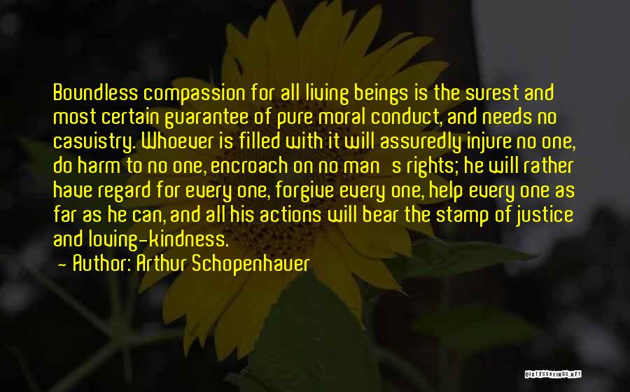 Arthur Schopenhauer Quotes: Boundless Compassion For All Living Beings Is The Surest And Most Certain Guarantee Of Pure Moral Conduct, And Needs No