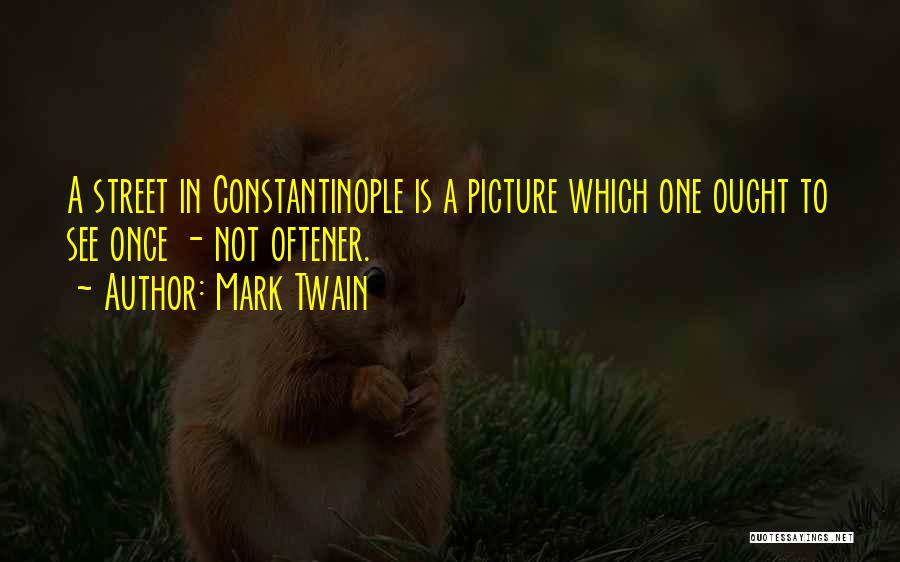 Mark Twain Quotes: A Street In Constantinople Is A Picture Which One Ought To See Once - Not Oftener.