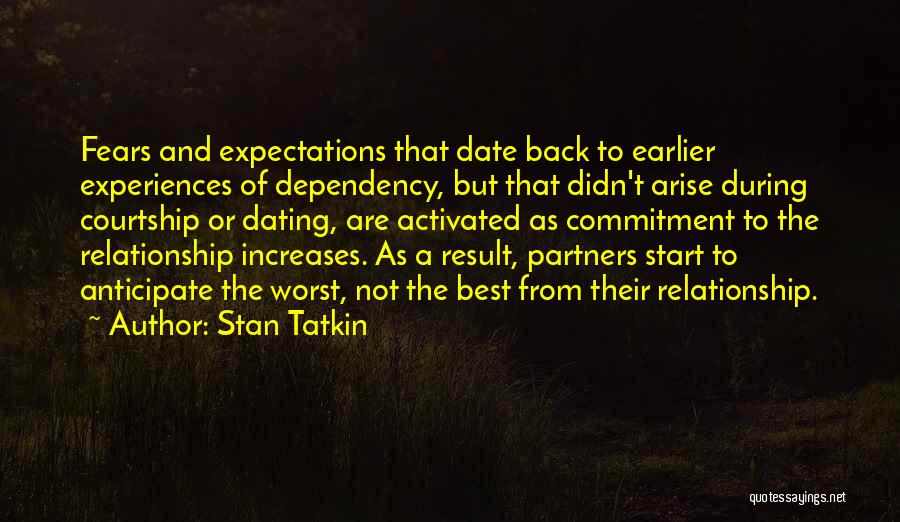Stan Tatkin Quotes: Fears And Expectations That Date Back To Earlier Experiences Of Dependency, But That Didn't Arise During Courtship Or Dating, Are