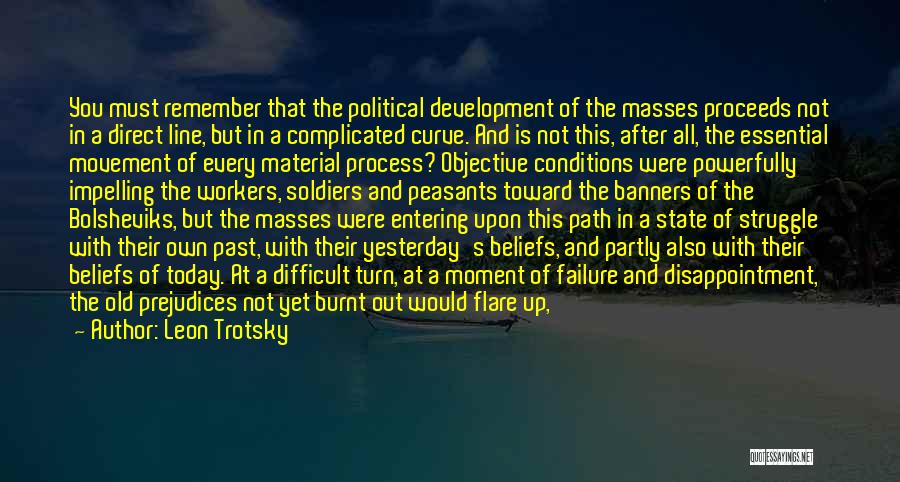 Leon Trotsky Quotes: You Must Remember That The Political Development Of The Masses Proceeds Not In A Direct Line, But In A Complicated