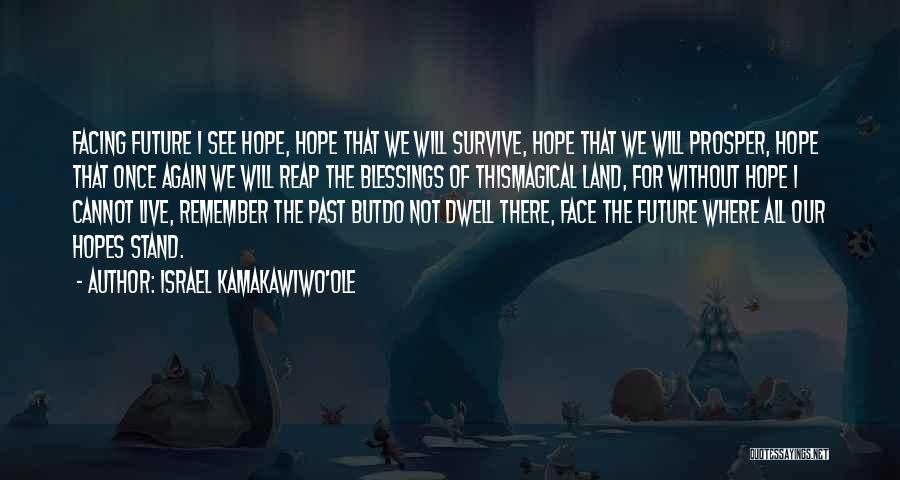 Israel Kamakawiwo'ole Quotes: Facing Future I See Hope, Hope That We Will Survive, Hope That We Will Prosper, Hope That Once Again We