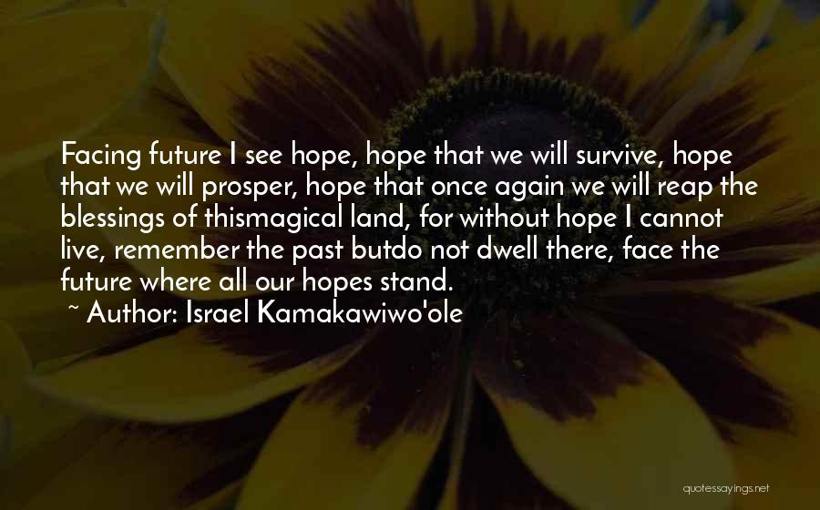 Israel Kamakawiwo'ole Quotes: Facing Future I See Hope, Hope That We Will Survive, Hope That We Will Prosper, Hope That Once Again We