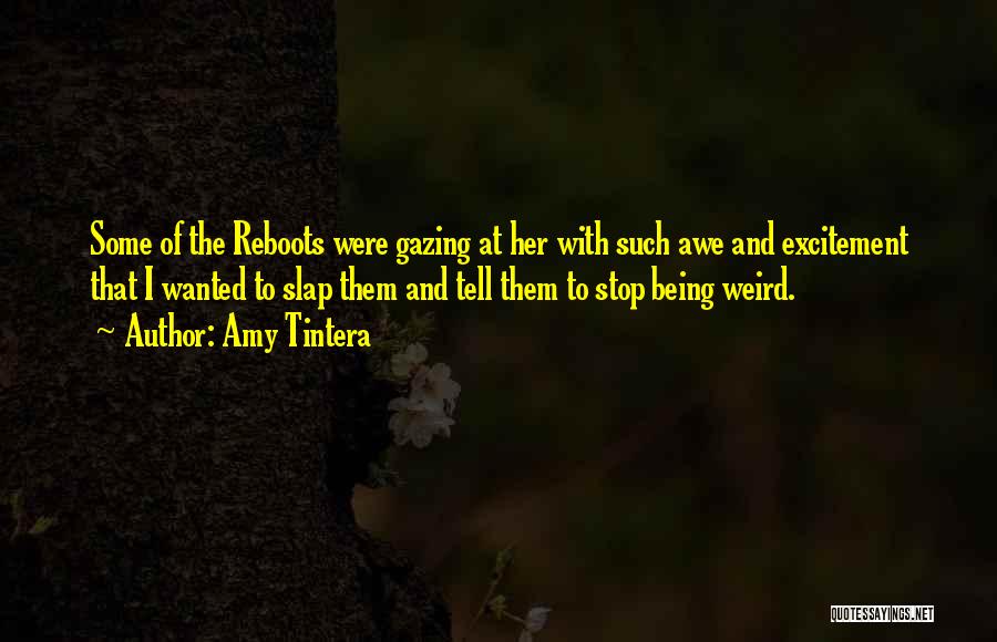 Amy Tintera Quotes: Some Of The Reboots Were Gazing At Her With Such Awe And Excitement That I Wanted To Slap Them And