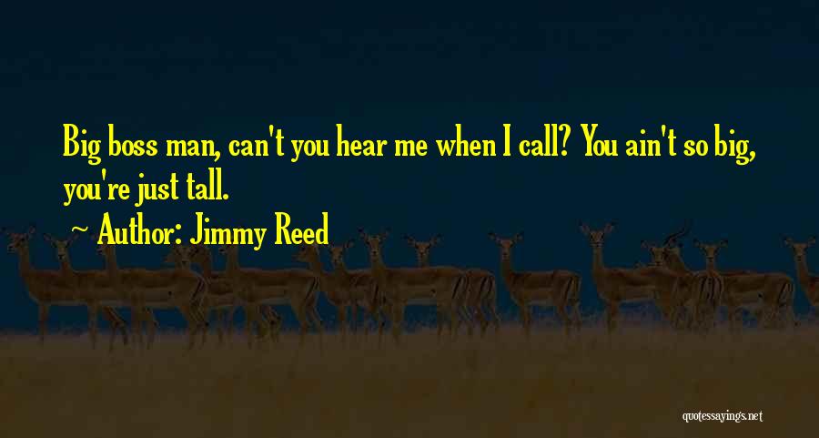Jimmy Reed Quotes: Big Boss Man, Can't You Hear Me When I Call? You Ain't So Big, You're Just Tall.