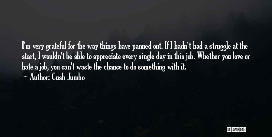 Cush Jumbo Quotes: I'm Very Grateful For The Way Things Have Panned Out. If I Hadn't Had A Struggle At The Start, I