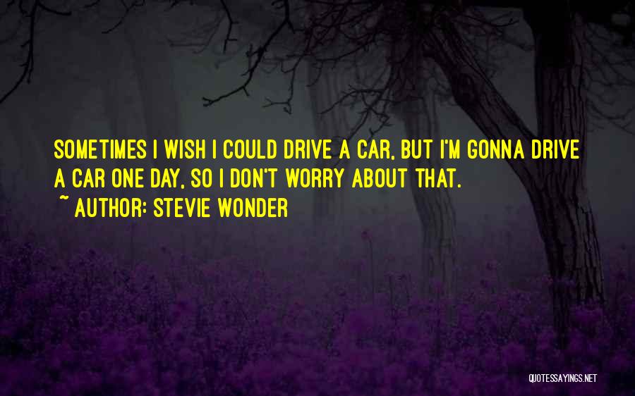 Stevie Wonder Quotes: Sometimes I Wish I Could Drive A Car, But I'm Gonna Drive A Car One Day, So I Don't Worry