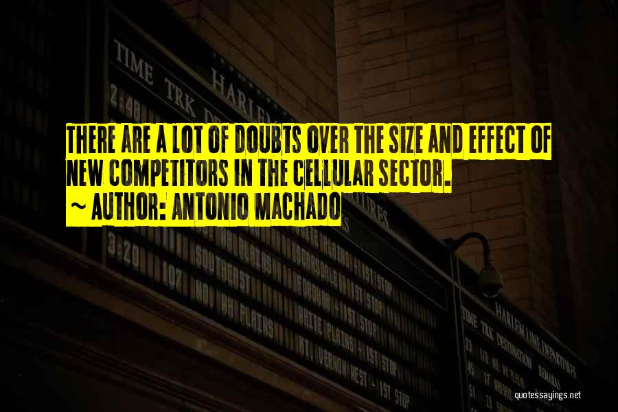 Antonio Machado Quotes: There Are A Lot Of Doubts Over The Size And Effect Of New Competitors In The Cellular Sector.