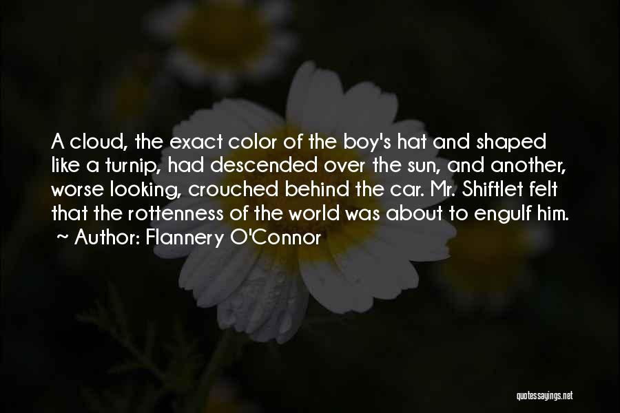 Flannery O'Connor Quotes: A Cloud, The Exact Color Of The Boy's Hat And Shaped Like A Turnip, Had Descended Over The Sun, And