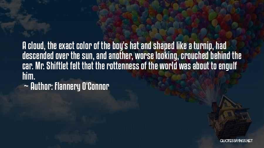 Flannery O'Connor Quotes: A Cloud, The Exact Color Of The Boy's Hat And Shaped Like A Turnip, Had Descended Over The Sun, And