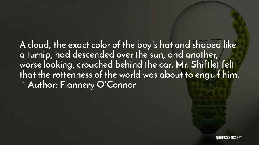 Flannery O'Connor Quotes: A Cloud, The Exact Color Of The Boy's Hat And Shaped Like A Turnip, Had Descended Over The Sun, And