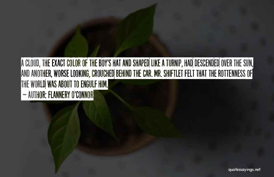 Flannery O'Connor Quotes: A Cloud, The Exact Color Of The Boy's Hat And Shaped Like A Turnip, Had Descended Over The Sun, And