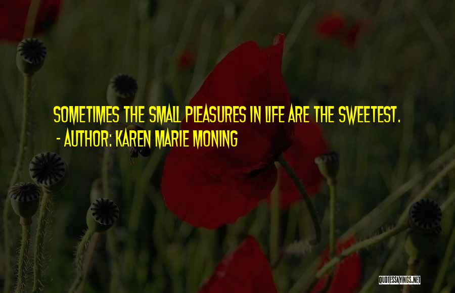 Karen Marie Moning Quotes: Sometimes The Small Pleasures In Life Are The Sweetest.