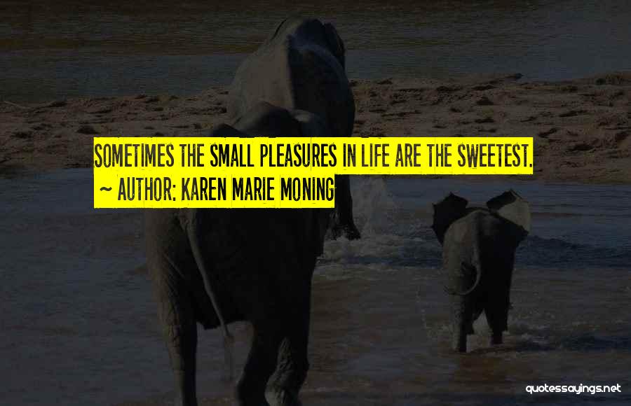 Karen Marie Moning Quotes: Sometimes The Small Pleasures In Life Are The Sweetest.