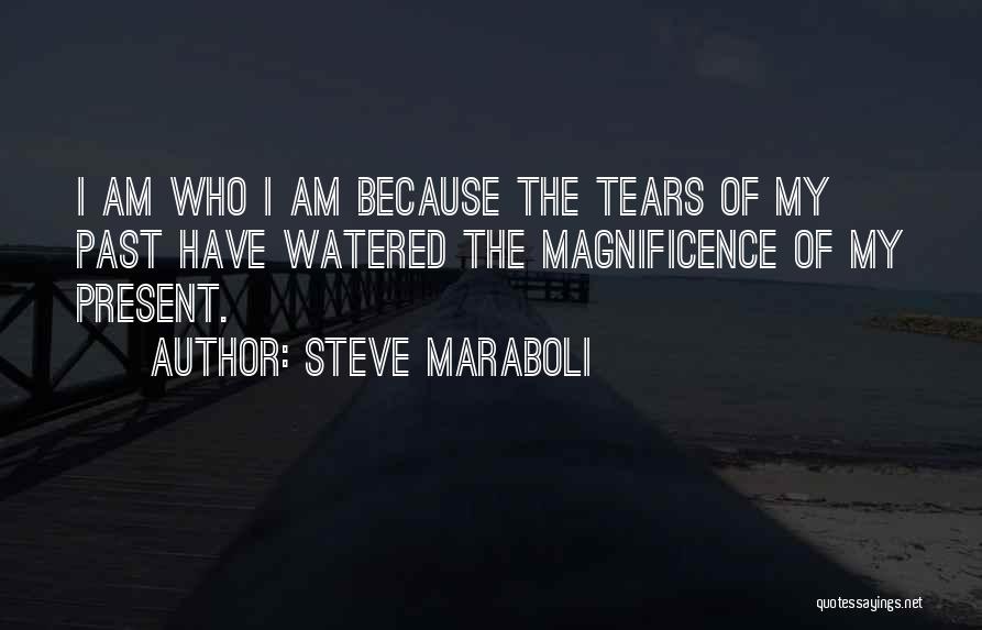 Steve Maraboli Quotes: I Am Who I Am Because The Tears Of My Past Have Watered The Magnificence Of My Present.