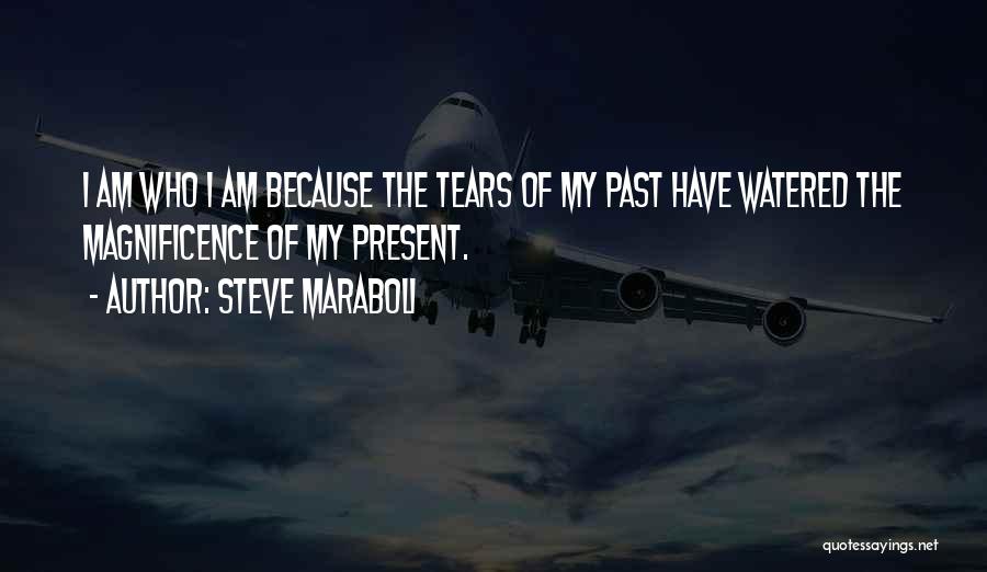 Steve Maraboli Quotes: I Am Who I Am Because The Tears Of My Past Have Watered The Magnificence Of My Present.