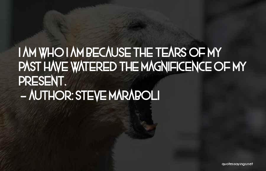 Steve Maraboli Quotes: I Am Who I Am Because The Tears Of My Past Have Watered The Magnificence Of My Present.