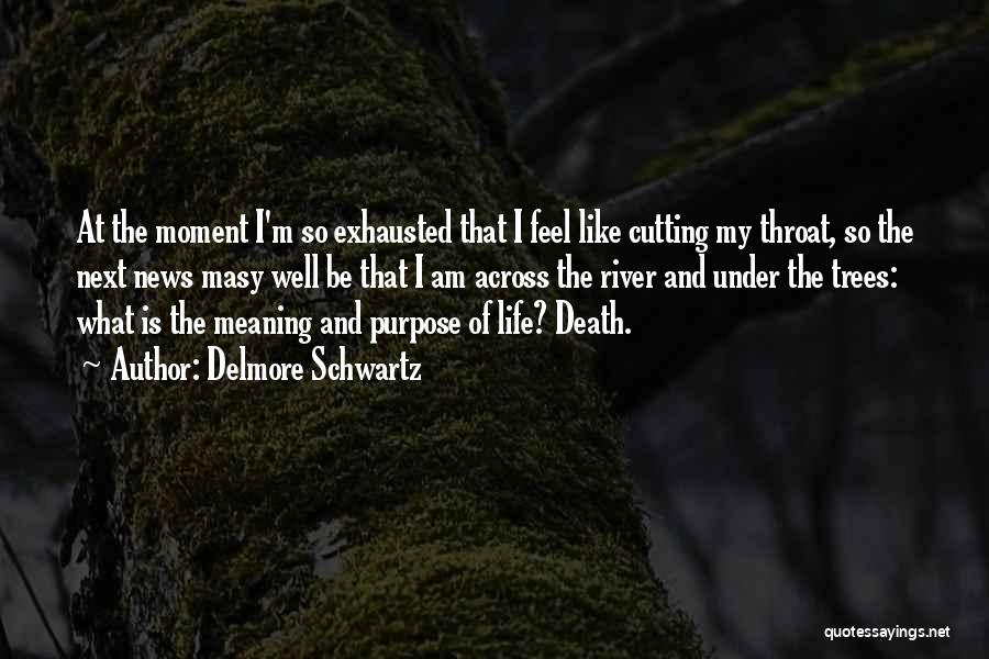 Delmore Schwartz Quotes: At The Moment I'm So Exhausted That I Feel Like Cutting My Throat, So The Next News Masy Well Be