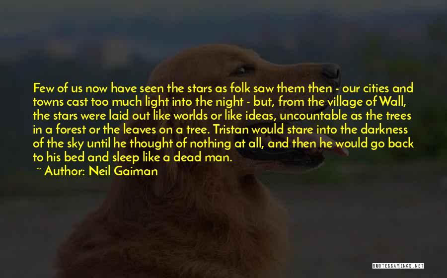 Neil Gaiman Quotes: Few Of Us Now Have Seen The Stars As Folk Saw Them Then - Our Cities And Towns Cast Too